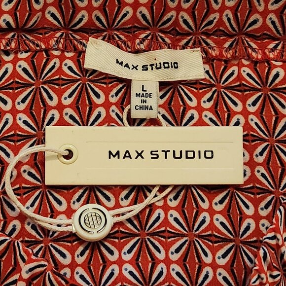 Max Studio Red, white, Blue pleated skirt, L NWT - Picture 11 of 15